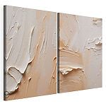 Impression sur toile modulaire Des teintes douces dans des textures superposées
