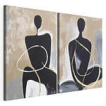 Impression sur toile modulaire Deux œuvres d'art représentant une femme
