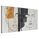Impression sur toile modulaire Peinture représentant le visage d'une femme