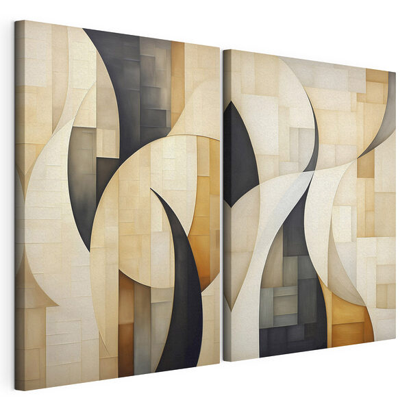 Impression sur toile modulaire Deux images d'un tableau
