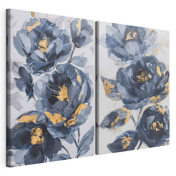 Impression sur toile modulaire Des fleurs aux teintes douces et élégantes