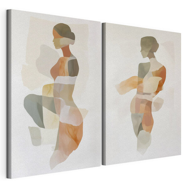 Impression sur toile modulaire Corps de femme aux couleurs variées