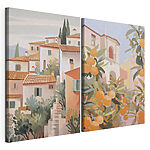 Impression sur toile modulaire Peinture représentant une ville
