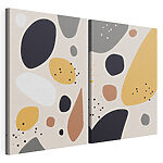 Impression sur toile modulaire Les formes et les couleurs abstraites s'harmonisent à merveille