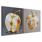 Impression sur toile modulaire Interprétation artistique d'une pomme dégoulinante