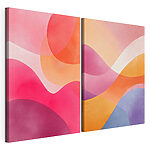 Impression sur toile modulaire Des vagues éclatantes de couleurs et de formes
