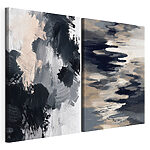 Impression sur toile modulaire Contrastes dynamiques en noir et blanc