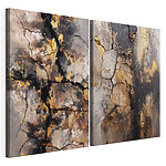 Impression sur toile modulaire Motifs abstraits dans des tons terreux