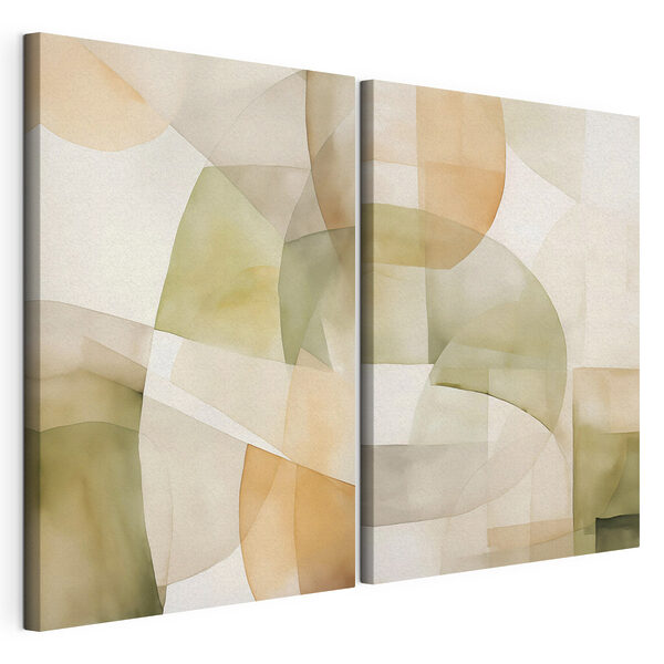 Impression sur toile modulaire Des teintes douces aux formes fluides