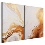 Impression sur toile modulaire Motifs fluides aux teintes chaudes