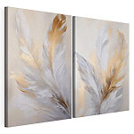 Impression sur toile modulaire Motifs délicats et aériens dans des tons doux