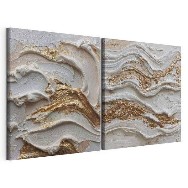 Impression sur toile modulaire De légères ondulations dans la texture de la peinture