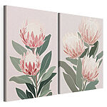 Impression sur toile modulaire L'élégance florale dans des teintes douces
