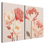 Impression sur toile modulaire De magnifiques fleurs aux teintes douces
