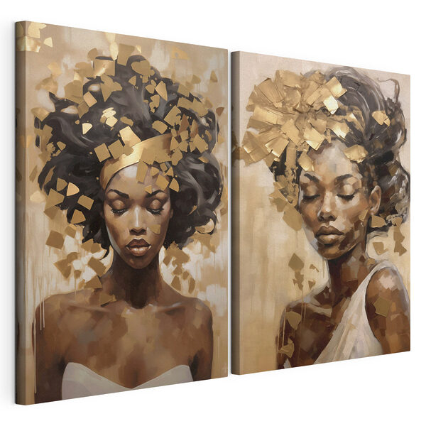 Expressions de beauté et d'élégance Impression sur toile modulaire Expressions de beauté et d'élégance