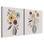 Impression sur toile modulaire Peinture représentant des fleurs dans un vase