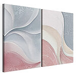 Impression sur toile modulaire Des courbes douces dans une harmonie de couleurs délicates
