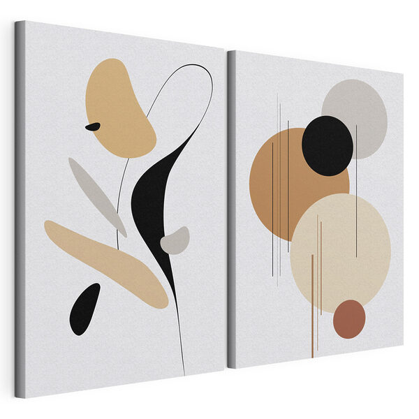 Deux images d'œuvres d'art Impression sur toile modulaire Deux images d'œuvres d'art