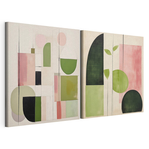 Impression sur toile modulaire Deux œuvres d'art