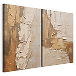 Impression sur toile modulaire Textures abstraites aux teintes chaudes