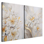Impression sur toile modulaire Des fleurs délicates aux teintes douces