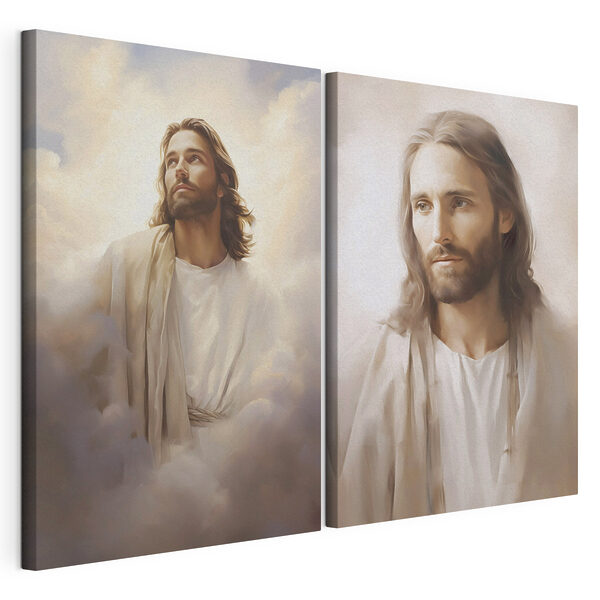 Tableau représentant un homme vêtu d'une robe blanche Impression sur toile modulaire Tableau représentant un homme vêtu d'une robe blanche