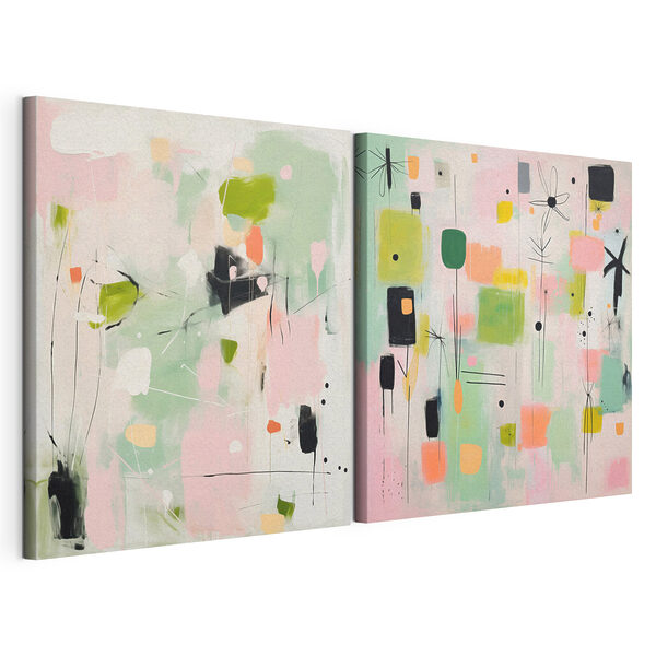 Impression sur toile modulaire Peinture de différentes couleurs