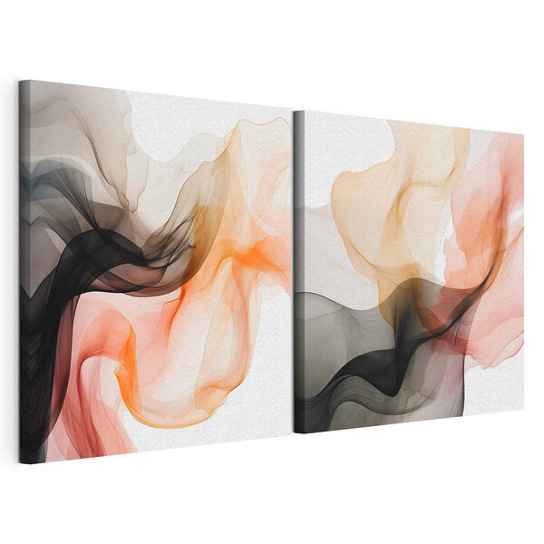 Impression sur toile modulaire Des couleurs qui s'épanouissent dans une danse harmonieuse