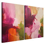 Impression sur toile modulaire Des couleurs vives dans une harmonie abstraite