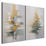 Impression sur toile modulaire Peinture représentant un arbre