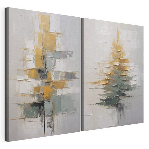 Peinture représentant un arbre Impression sur toile modulaire Peinture représentant un arbre