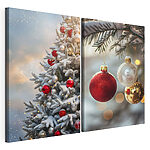 Impression sur toile modulaire Les décorations de Noël apportent la joie des fêtes