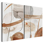 Impression sur toile modulaire Formes abstraites dans des tons chauds