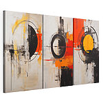 Impression sur toile modulaire Ensemble de tableaux aux couleurs variées