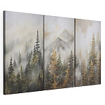 Impression sur toile modulaire Série de tableaux représentant des arbres