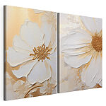 Impression sur toile modulaire Des fleurs élégantes aux teintes douces