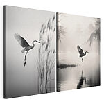 Impression sur toile modulaire Oiseau volant au-dessus de l'eau