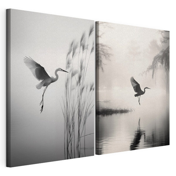 Oiseau volant au-dessus de l'eau Impression sur toile modulaire Oiseau volant au-dessus de l'eau