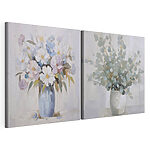 Impression sur toile modulaire Peinture représentant des fleurs dans un vase
