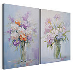 Impression sur toile modulaire Peinture représentant des fleurs dans un vase