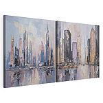 Impression sur toile modulaire Peinture représentant une ville