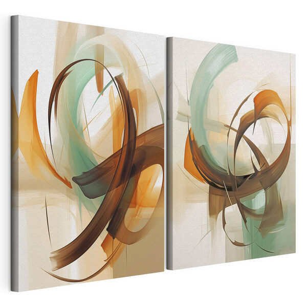 Des tourbillons dynamiques aux couleurs vives Impression sur toile modulaire Des tourbillons dynamiques aux couleurs vives
