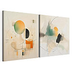 Impression sur toile modulaire Deux tableaux de formes et de couleurs différentes
