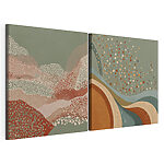 Impression sur toile modulaire Deux tableaux représentant un paysage