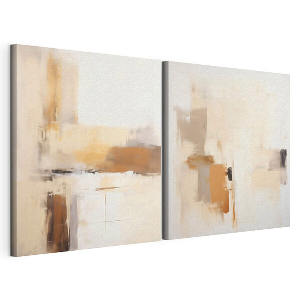 Impression sur toile modulaire Peinture représentant une personne au pinceau