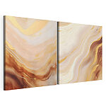 Impression sur toile modulaire De douces volutes aux teintes chaudes qui se fondent les unes dans les autres
