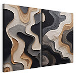Impression sur toile modulaire Des formes fluides dans des tons neutres