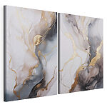 Impression sur toile modulaire Composition sereine d'art abstrait fluide