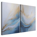 Impression sur toile modulaire Peinture représentant une vague