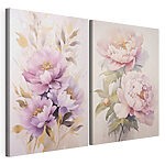 Impression sur toile modulaire Des fleurs élégantes aux tons pastel délicats